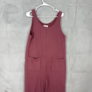 Madewell Damen Small Burgunderrot Ärmellos U-Ausschnitt Overall Loungewear - Bild 1 von 11