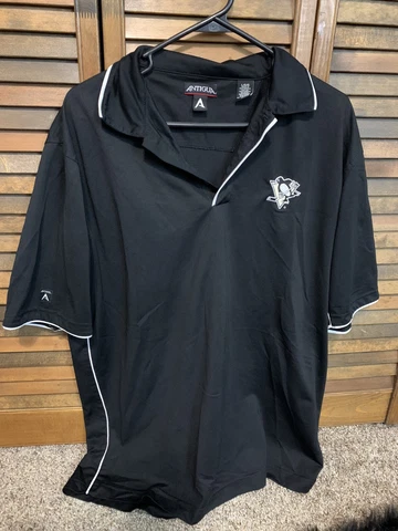 Antigua Pittsburgh Penguins Short Sleeve Polo / Large Cover