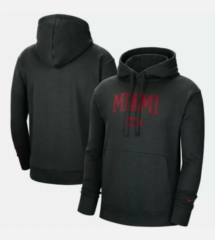 Nike NBA Miami Heat Heritage Pullover Hoodie Sweater Size XXL DB8984 010 2XL New Cover