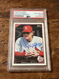 Tony LaRussa IP Signed Topps Card PSA DNA Coa Slab Autographed Cardinals - Picture 1 of 3
