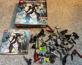LEGO Hero Factory Bionicle 6203 Black Phantom with Box AS-IS Missing Some Pieces
