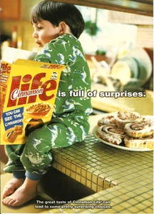 Quaker Life Cereal 2002 lleno de sorpresas anuncio impreso vintage - Imagen 1 de 1