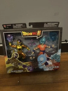Bandai🔥DragonBall Z Dragon Stars Battle Pack Golden Freezer & SS Blue Goku Figs - Foto 1 di 6