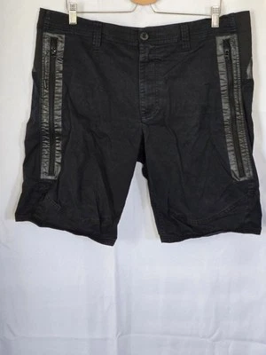 Armani Exchange Mens Side Zip Cargo Shorts Stretch Black Size 34 - Image 1 of 4