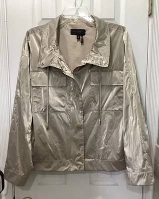 Chaqueta Metálica Donna Karan, MEDIANA, Champagne Pálido, Usada, Excelente Estado. Foto 1 de 4