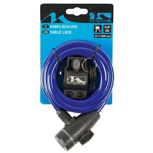 Llave de bloqueo de cable M-Wave S 10.18, 10 mm, 10x1800 mm, azul - Imagen 1 de 2
