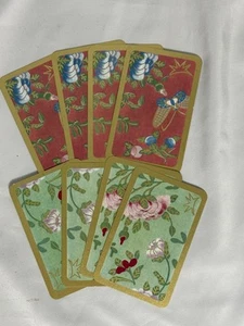 8 carte da gioco swap singole Famille Rose di Caspari Craft Trade effimera - Foto 1 di 3