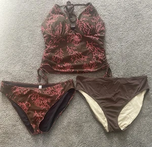 Victoria’s Secret Coral Reef Tankini Swimming Bathing Suit Sz 38C Top XL Bottom - Picture 1 of 15