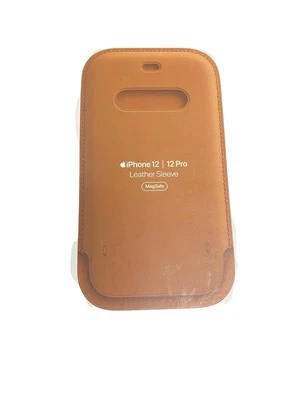 正品 Apple iPhone 12/12 PRO MAGSAFE 皮革袖子 - SADDLE 棕色 - 全新 — 第 1/2 张图片
