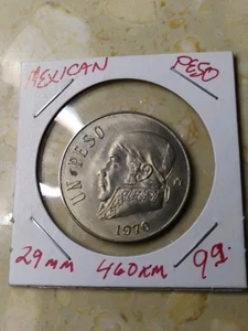 1970 1 Mexikanischer Peso MO ausländische Münze breites oder schmales Datum? BU - Bild 1 von 5