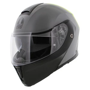 AGV Streetmodular Modular Motorcycle Helmet Resia matt Grey black yellow Flip Up - Picture 1 of 9