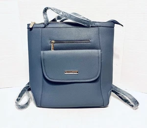 NWOT Montana West Backpack Purse Convertible Crossbody Travel Laptop Blue - Picture 1 of 16