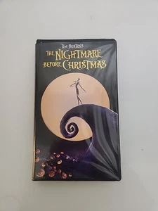 The Nightmare Before Christmas VHS 1994 Tim Burton Black Clamshell - Picture 1 of 5