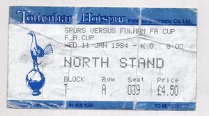 Tottenham Hotspur - Fulham FC 1983-1984 FA Cup Ticket 11.01.1984 - Bild 1 von 2