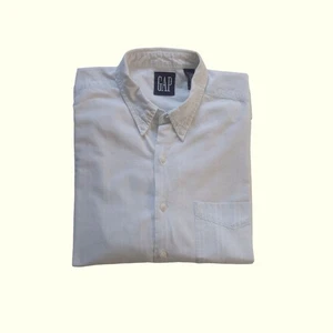 CAMISA A RAYAS GAP VINTAGE AÑOS 90 RETRO Y2K HECHA EN HONG KONG ALGODÓN ABOTONADA 2005 TALLA L - Imagen 1 de 6