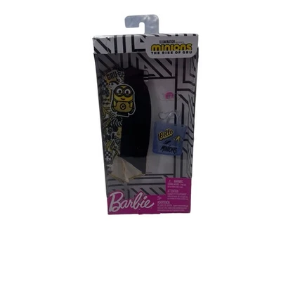 Барби миньоны моды подъем ГРУ Барби полный вид черный и желтый платье - Изображение 1 из 4