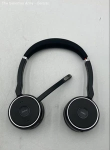 Jabra Evolve 75 Black Wireless Bluetooth On-Ear Headset with Boom Mic With Case - Picture 1 of 6