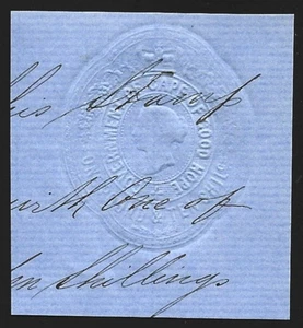 Cape of Good Hope 1860s Early Embossed Revenue £1.10/ VF Used - Picture 1 of 2
