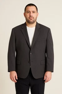 Hugo Boss Men’s Blazer 46R Super 120 Stretch Tailoring Italian Wool Gray Suit Ja - Picture 1 of 13