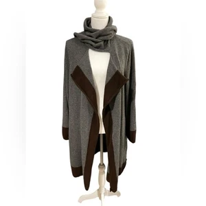 Ralph Lauren Kaschmir Wolle Strickjacke Staubtuch Wickel Gr. 1X vorne offen ruhig Luxus - Bild 1 von 11