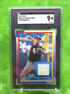 Drew Thorpe - ROOKIE PATCH - 2025 Topps #90R2-DT - '90 Design White Sox SGC 9 - Picture 1 of 5