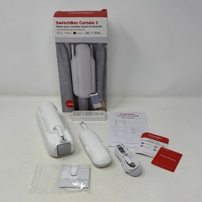SwitchBot Cortina 3 Abridor Automático Blutooth App Control Remoto Inteligente Riel en U Blanco Nuevo Foto 1 de 4