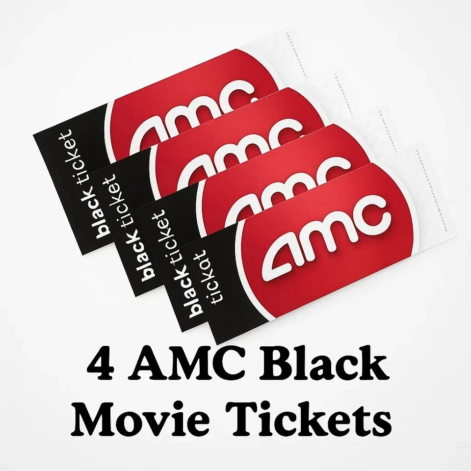4 AMC Black Ticket - No Expiration Digital Delivery! Read Description - Image 1 of 1