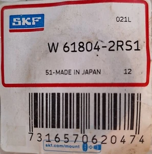 SKF W 61804-2RS1 Stainless Steel Ball Bearing 20x32x7 mm Sealed - Bild 1 von 2