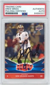 Drew Brees 2010 Autographed Upper Deck Super Bowl XLIV New Orleans Saints PSA #1 - Picture 1 of 2