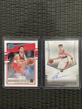 2020-21 Panini Private Signings Deni Avdija RC On Card AUTO + Rated Rookie AUTO
