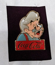 COCA-COLA SALUTES WALT DISNEY WORLD 15TH B-DAY 1986 "GEPPETOO" COLLECTIBLE PIN