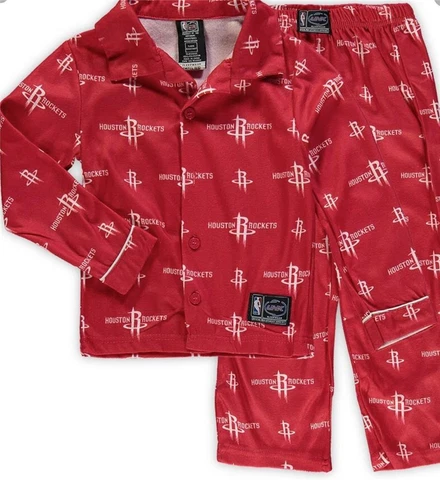 Houston Rockets Youth All Over Pajama Set - Red Sz. S Cover