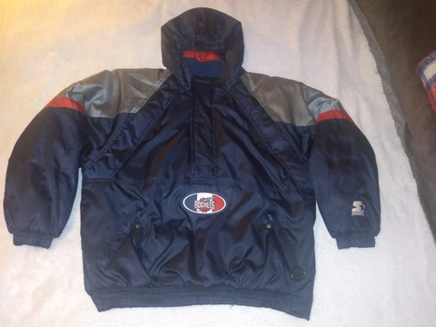 Vintage Starter Puffy Hooded Jacket 1/2 Zip Houston Rockets Youth Size M Cover