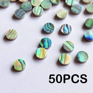 50x PAUA Abulón Cáscara Incrustación Puntos Guitarra Ukelele Dedadero Luthier Joyería 2mm - Imagen 1 de 8