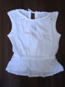 Damen Banana Republic Malibu T-Shirt weiß Strick ärmellos Popover Top - Gr. S - Bild 1 von 11