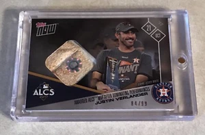 2017 TOPPS NOW #812A JUSTIN VERLANDER GIOCO USO BASE RELIC 84/99 ALCS MVP - Foto 1 di 3