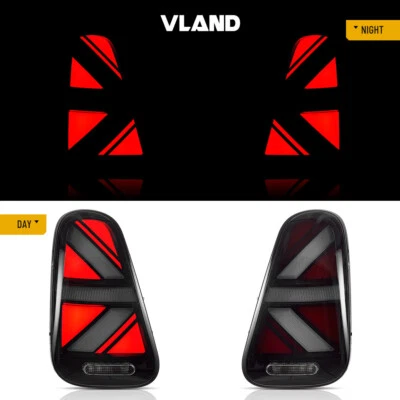 VLAND para Mini Cooper R50 R52 R53 2002-2006 lanternas traseiras de LED vermelho claro par de lentes - Imagem 1 de 4
