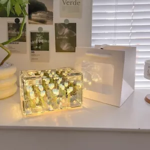DIY Flower Sea Rubik's Cube Tulip Small Night Lamp - Picture 1 of 8
