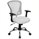 Scranton & Co Modern Mesh Fabric Mid-Back Office Chair In White