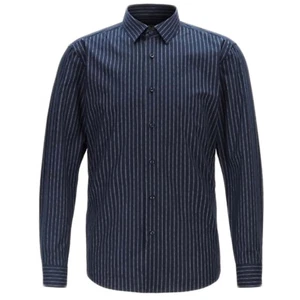 CAMICIA HUGO BOSS UOMO MANICA LUNGA A RIGHE SLIM FIT 'ISKO' S-XXXL COSTAVA 119€ - Foto 1 di 5