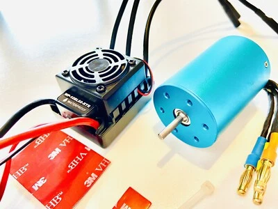 Hobbywing ESC 3300KV Motor Brushless Combo 2-3S LIpo 03302 37017 Deans Plug. - Image 1 of 4