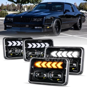 Faros LED DRL haz alto/bajo 4 piezas 4x6" para Chevrolet Monte Carlo SS 1980-1988 - Imagen 1 de 11