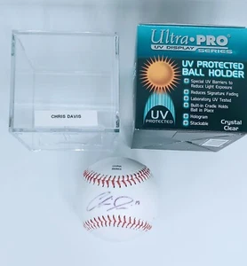 AUTHENTIC AUTOGRAPHED Chris “Crush” Davis ROMLB Baseball BALTIMORE ORIOLES CASE - Picture 1 of 2