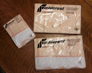 VTG Fieldcrest No-iron Percale FULL Sheet Set Peach Scalloped Edge MICHELLE - Picture 1 of 7