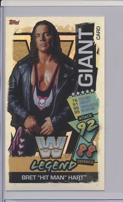  Bret Hit Man Hart 2021 Topps WWE Slam Attax Giant Oversized UK Exclusive #OV4 Foto 1 de 2