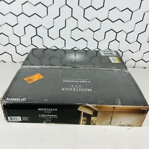 Monteaux Lighting 6-Light Black Candle Chandelier Light Fixture - Picture 1 of 3