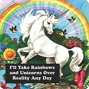 I'Ll Take Rainbows And Unicorns Divertido Corcho Base Posavasos - Imagen 1 de 1