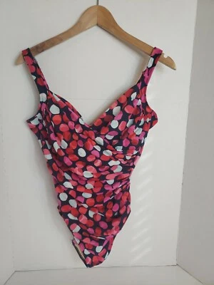 Купальник цельный женский Mirclesuit черный с белыми, розовыми и красными точками, 6 - Изображение 1 из 4