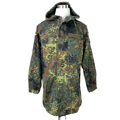 Chaqueta Parka Militar Camuflada Flecktarn Bundeswehr Alemana GR12 L Capucha Alta Bosque Foto 1 de 4