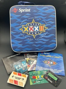 Vintage 1998 NFL Super Bowl 32 Stadium Seat Cushion San Diego Zipper Pouch 14" - Picture 1 of 9